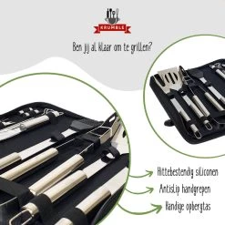 Krumble 18-delige Barbecue Set / Roestvrijstalen BBQ Set Van 18 / Inclusief Handige Opbergtas - RVS 10 Krumble 18-delige Barbecue Set / Roestvrijstalen BBQ Set Van 18 / Inclusief Handige Opbergtas - RVS -Keukengrill 1200x1200 481