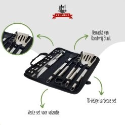 Krumble 18-delige Barbecue Set / Roestvrijstalen BBQ Set Van 18 / Inclusief Handige Opbergtas - RVS 11 Krumble 18-delige Barbecue Set / Roestvrijstalen BBQ Set Van 18 / Inclusief Handige Opbergtas - RVS -Keukengrill 1200x1200 482