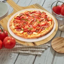 MaxxHome Pizzasteen - BBQ Steen - Maximum Te Verhitten Tot 600 Graden - ⌀33 - Incl. Houten Schep -Keukengrill 1200x1200 521