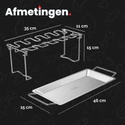 GrillX Kippenvleugelhouder - Kiphouder Voor BBQ & Oven - RVS - BBQ Accesoires -Keukengrill 1200x1200 535