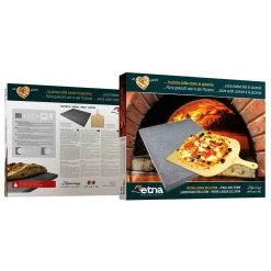 ETNA Pizza Set - Grote Pizzasteen & GRATIS Pizzaschep - 30 Cm X 38 Cm - Echt Italiaanse Pizzasteen - Broodbaksteen - BBQ Pizzasteen - Gemaakt Van Lavasteen Uit De Etna - Non-stick - Eppicotispai -Keukengrill 1200x1200 544