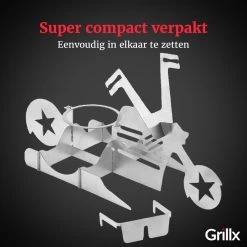 GrillX Beer Can Chicken Houder - Kiphouder Motorcycle - BBQ Accesoires - Bierkip - Barbeque Gereedschap - Chicken Sitter -Keukengrill 1200x1200 576