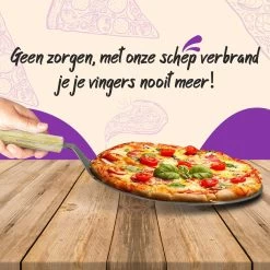 Nowad Pizzaschep RVS Rond Voor BBQ En Oven - 30,5 Cm - Pizzaspatel - Taartschep - Houten Handvat - Ophangbaar - Rond - Vaatwasbestendig - Keukenaccessoires -Keukengrill 1200x1200 597