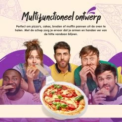 Nowad Pizzaschep RVS Rond Voor BBQ En Oven - 30,5 Cm - Pizzaspatel - Taartschep - Houten Handvat - Ophangbaar - Rond - Vaatwasbestendig - Keukenaccessoires -Keukengrill 1200x1200 603