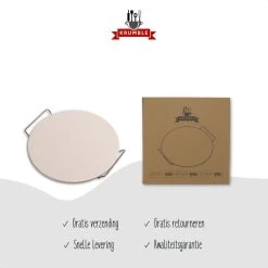Pizzasteen BBQ & Oven | Pizzaplaat Voor De Lekkerste Bereiding Van Een Pizza Op Jouw Barbecue Of In De Oven | Pizza Stone Rond | Medium (33 Cm) -Keukengrill 1200x1200 611