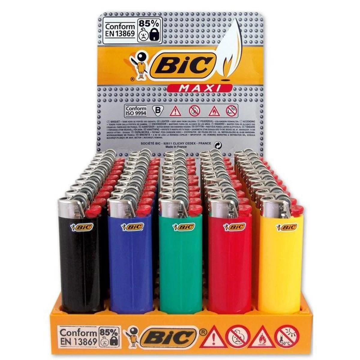 BIC Lighter Aansteker Maxi J26 Display(50stuks) 1 BIC Lighter Aansteker Maxi J26 Display(50stuks)