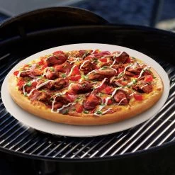 MaxxHome Pizzasteen - BBQ Steen - Pizzasteen Voor De Lekkerste Bereiding Van Een Pizza Op Jouw Barbecue Of In De Oven - Pizza Steen Rond - Medium (33 Cm) -Keukengrill 1200x1200 621