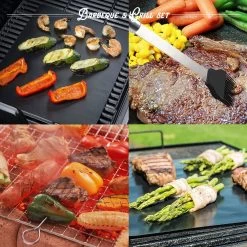Mountain Jack® 40-Delige Luxe BBQ Grill Accessoires Set In Roestvrij Staal – Barbecue Gereedschap – Tangenset, Vlees Thermometer, Vleestang, Borstel, Spiezen, Vleesmes, Vleesvork -Keukengrill 1200x1200 643