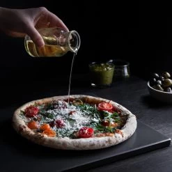 Navaris Pizzasteen XL Voor Oven En Barbecue - Rechthoekige Pizzaplaat 38 X 30 Cm - Inclusief Receptenboek - Keramisch Geglazuurd - Zwart -Keukengrill 1200x1200 676