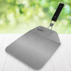 RVS Pizzaschep Inklapbaar Vierkant Handvat - Taartschep - Pizzaspatel BBQ Pannekoeken Spatel -Keukengrill 1200x1200 711