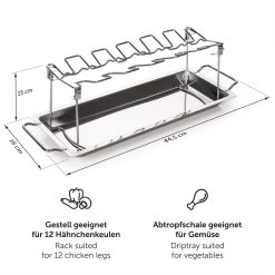 Blumtal BBQ Rek - Robuuste Roestvrijstalen Kippenpoot Rek - Voor 12 Poten - Kippengrillstandaard - Vaatwasmachinebestendig 13 Blumtal BBQ Rek - Robuuste Roestvrijstalen Kippenpoot Rek - Voor 12 Poten - Kippengrillstandaard - Vaatwasmachinebestendig -Keukengrill 1200x1200 791