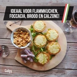 Gadgy Pizzasteen Met Pizzaschep – Cordieriet Voor Knapperige Pizzabodem – Pizzasteen Voor BBQ, Oven Of Kamado - Pizzaspatel - Pizza Set -Keukengrill 1200x1200 823