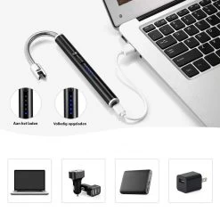 Oplaadbare Lange Elektrische Aansteker Buigbaar - Buigbare Aansteker - Duurzame Plasma Aansteker - Inclusief Cadeauverpakking - BBQ - Kaarsen - Zwart -Keukengrill 1200x1200 834