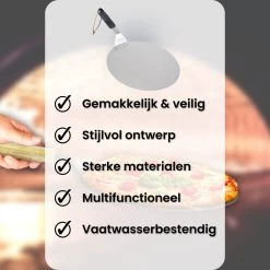 Nowad Pizzaschep RVS Rond - 30,5 Cm - PVC Handvat -Keukengrill 1200x1200 881
