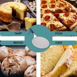 Nowad Pizzaschep RVS Rond - 30,5 Cm - PVC Handvat -Keukengrill 1200x1200 883