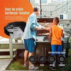 GrillX Barbecue Hoes - 145 X 61 X 117cm - BBQ Hoes Waterdicht - Beschermhoes Inclusief Trekkoord - BBQ Accesoires -Keukengrill 1200x1200 890