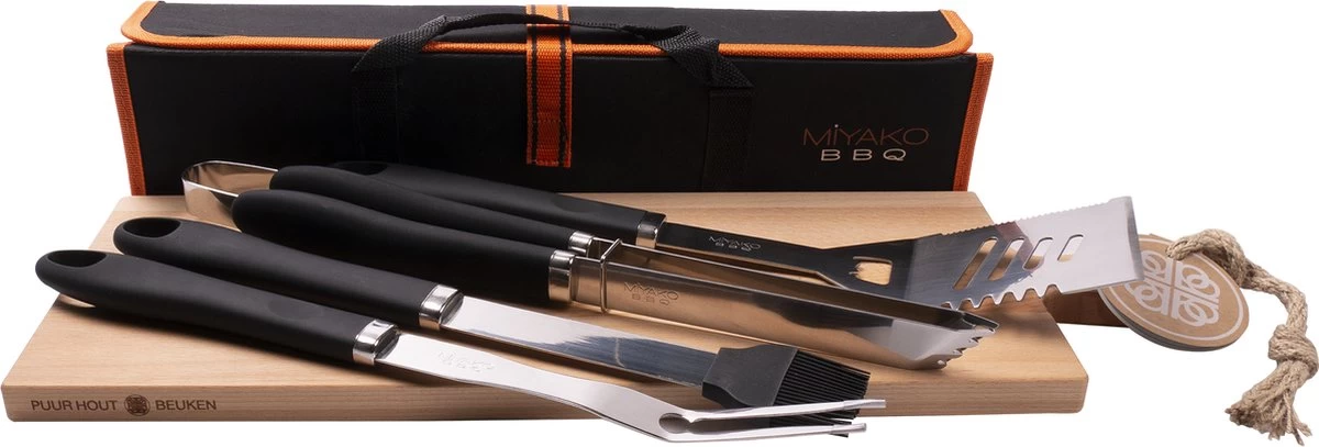 Miyako Luxe Barbecueset - 5 Delig Voor De BBQ 1 Miyako Luxe Barbecueset - 5 Delig Voor De BBQ