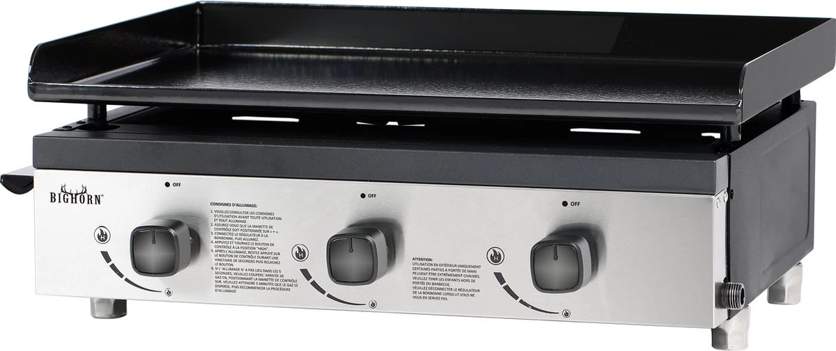 Bighorn Plancha Grill - Gasbarbecue – Tabletop – Draagbaar – 3 Branders 10 Bighorn Plancha Grill - Gasbarbecue – Tabletop – Draagbaar – 3 Branders - Afbeelding 10