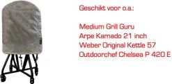 COVER UP HOC Diamond Bbq Hoes Rond - 70x80 Cm - Waterdicht Met Stormbanden En Trekkoord - Geschikt Voor O.a. Kamado, Big Green Egg, Grill Guru, The Bastard, Patton,Weber -Keukengrill 1200x586