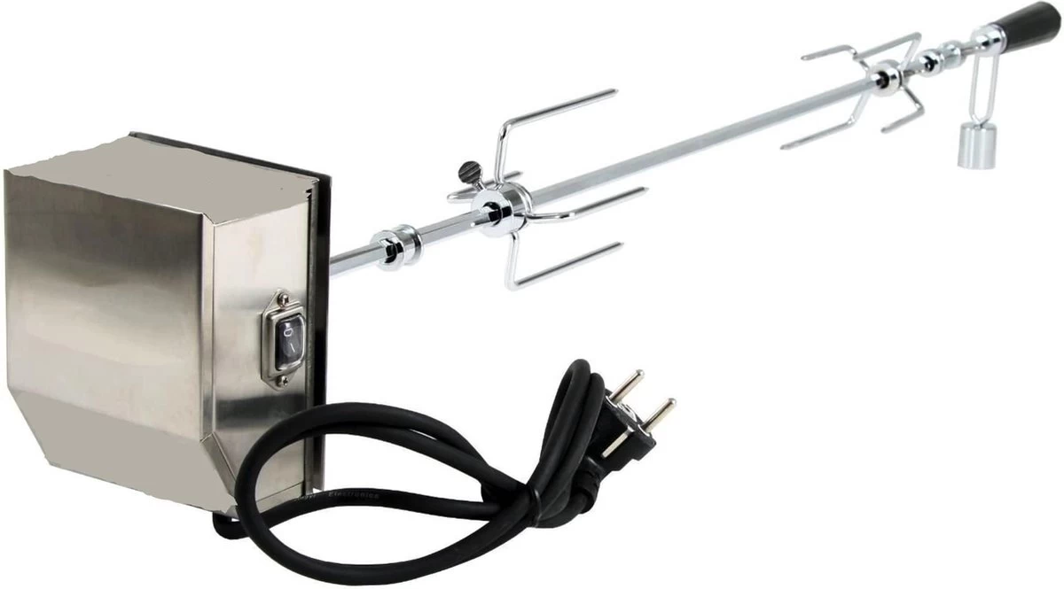 BBQNovation Elektrisch Draaispit Deluxe Met Extra Lang RVS Spit Geschikt Voor Meeste GAS BBQ's 2 BBQNovation Elektrisch Draaispit Deluxe Met Extra Lang RVS Spit Geschikt Voor Meeste GAS BBQ's - Afbeelding 2