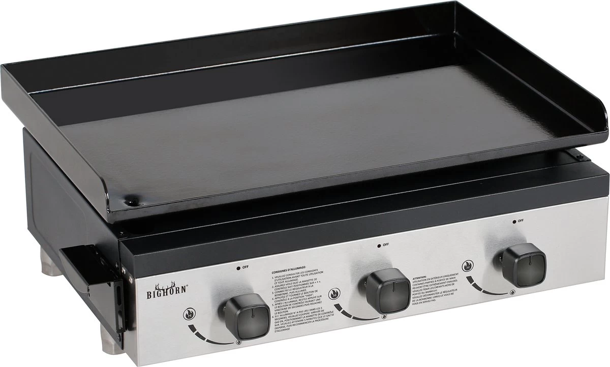 Bighorn Plancha Grill - Gasbarbecue – Tabletop – Draagbaar – 3 Branders 1 Bighorn Plancha Grill - Gasbarbecue – Tabletop – Draagbaar – 3 Branders