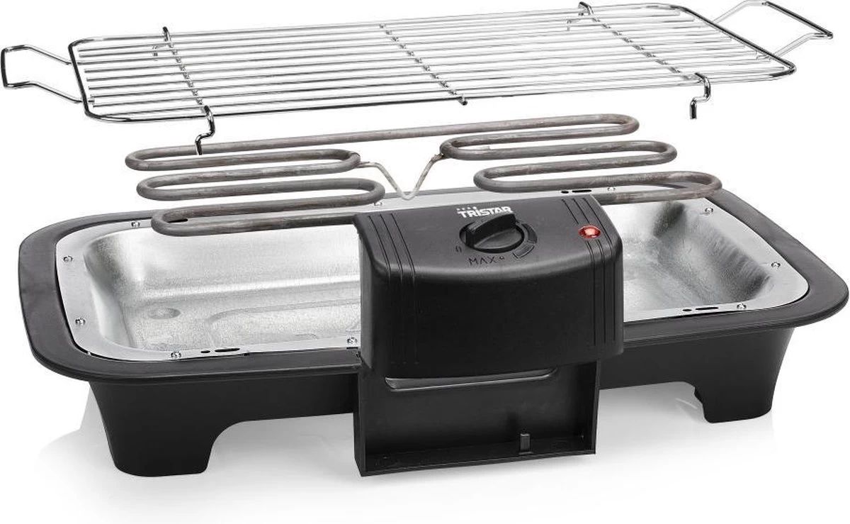 Tristar BQ-2813 Electrische Tafelbarbecue - Grilloppervlak (LxB) 38x22 Cm - 2000W - Zwart 7 Tristar BQ-2813 Electrische Tafelbarbecue - Grilloppervlak (LxB) 38x22 Cm - 2000W - Zwart - Afbeelding 7