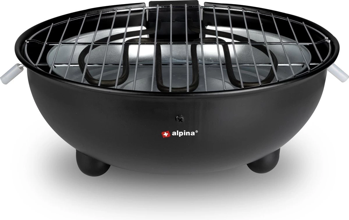 Alpina Elektrische BBQ - Tafel-Barbecue - Geen Rook - Binnen Barbecueën - 1250W - Ø 30 Cm - Zwart 4 Alpina Elektrische BBQ - Tafel-Barbecue - Geen Rook - Binnen Barbecueën - 1250W - Ø 30 Cm - Zwart - Afbeelding 4