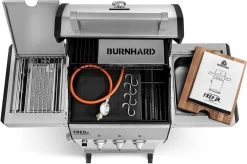 Burnhard Gas BBQ FRED JR. Deluxe - 2 Branders - Incl. Keramische Infraroodbrander & Afdekhoes - Deluxe -Keukengrill 1200x797