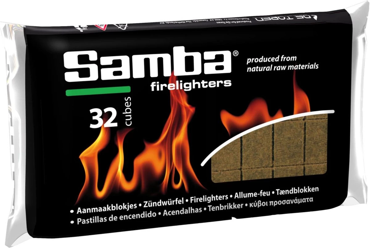 Samba Aanmaakblokjes Bruin (32 Stuks) - Milieuvriendelijk 5 Samba Aanmaakblokjes Bruin (32 Stuks) - Milieuvriendelijk - Afbeelding 5