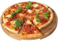 Boska Pizzaplank Friends L - BBQ Accessoires - Eikenhout - Handige Opvanggeul - Ø 34 Cm -Keukengrill 1200x857