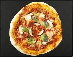 Navaris Pizzasteen XL Voor Oven En Barbecue - Rechthoekige Pizzaplaat 38 X 30 Cm - Inclusief Receptenboek - Keramisch Geglazuurd - Zwart -Keukengrill 1200x942 2