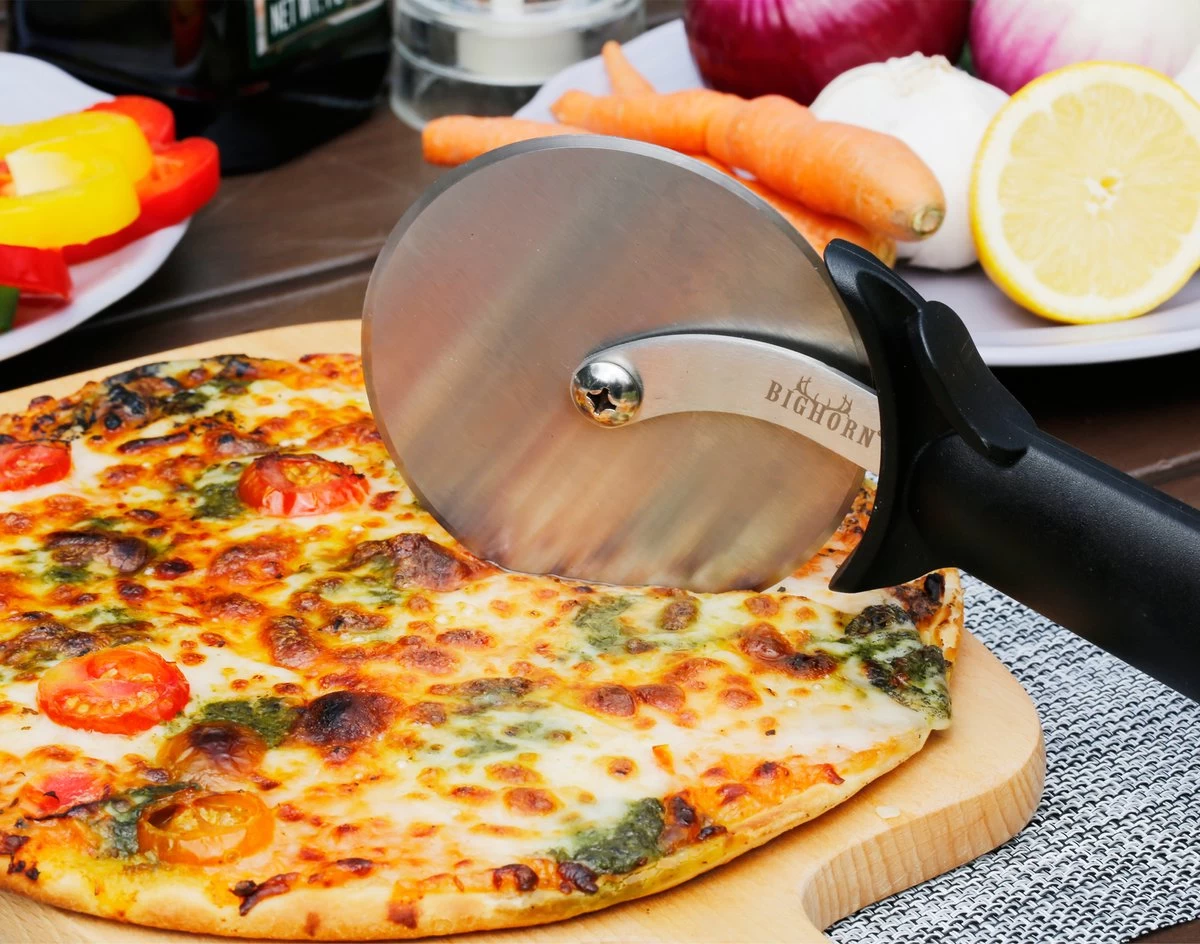 Bighorn Pizzaschep Voor BBQ En Oven-Inklapbare Handgreep -Pizzasnijder- Edelstaal -geschikt Als Broodschep En Ovenschep - SRPT01 5 Bighorn Pizzaschep Voor BBQ En Oven-Inklapbare Handgreep -Pizzasnijder- Edelstaal -geschikt Als Broodschep En Ovenschep - SRPT01 - Afbeelding 5