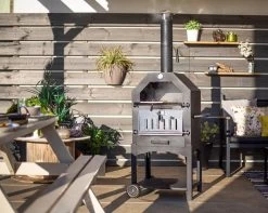 Merkloos MaxxGarden Pizza Oven - Smoker Barbecue Houtskool 45 X 65 X 158cm -Keukengrill 1200x956
