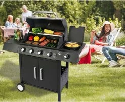 El Fuego San Angelo 4.1 Gasbarbecue - 5 Branders - Zwart -Keukengrill 1200x979