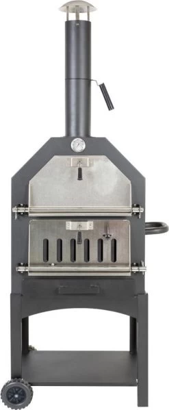 Merkloos MaxxGarden Pizza Oven - Smoker Barbecue Houtskool 45 X 65 X 158cm -Keukengrill 495x1200