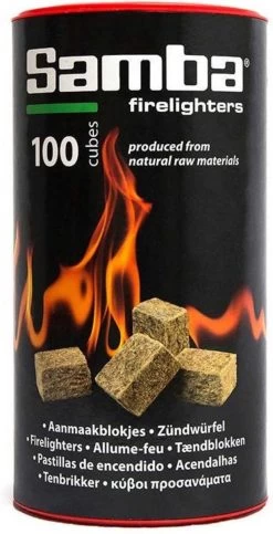 Samba Bruine Aanmaakblokjes Openhaard - 600 Stuks In Kokers - Omdoos -Keukengrill 614x1200 1