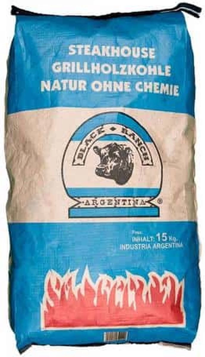 Black Ranch Houtskool 15 Kg – Quebracho – 1 Zak 1 Black Ranch Houtskool 15 Kg – Quebracho – 1 Zak