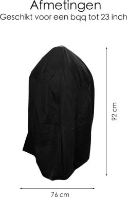 BBQ Beschermhoes - Voor Kamado - Universeel - Tot 23 Inch - Zwart -Keukengrill 774x1200 3
