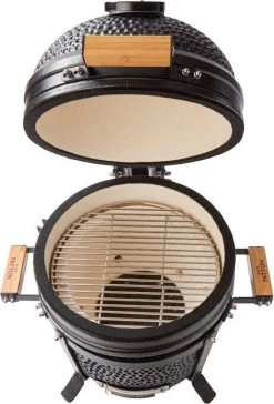 Patton Kamado 15" - Tafel Model - Keramische Barbecue - Premium Black - Medium - Compleet - Mat Zwart -Keukengrill 814x1200