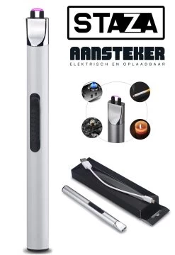 Staza Oplaadbare Lange Elektrische Aansteker - Duurzame Plasma Aansteker - Inclusief Cadeauverpakking - BBQ - Kaarsen -Keukengrill 824x1200 2