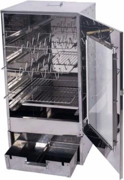 2-L Home & Garden XL Rookoven - RVS - 80x40x28 Cm - 3 Etages -Keukengrill 824x1200