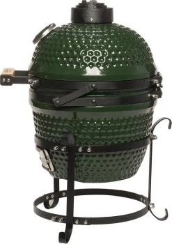 Patton Kamado Keramische Houtskoolbarbecue - 13" - Grilloppervlak Ø 28 Cm - Inclusief Heatdeflector - Groen -Keukengrill 848x1200 1