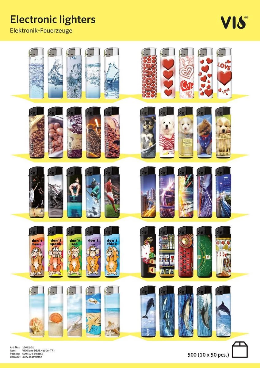 Klik Aanstekers 50 Stuks In Tray Navulbaar - Vio Deal Electronic Aansteker - Unilite Lighters 2 Klik Aanstekers 50 Stuks In Tray Navulbaar - Vio Deal Electronic Aansteker - Unilite Lighters - Afbeelding 2