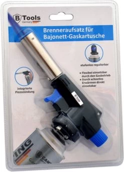 Gasbrander Opzetstuk Voor Butaangas In Gasbus Met Bajonetaansluiting - Exclusief Gaspatroon - Universeel - BBQ Aansteker