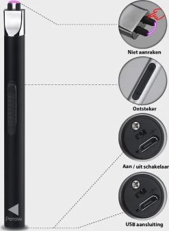 Oplaadbare Lange Elektrische Aansteker - Duurzame Plasma Aansteker - Inclusief Cadeauverpakking - BBQ - Kaarsen - Zwart -Keukengrill 879x1200 1