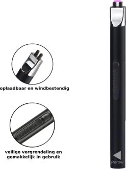 Oplaadbare Lange Elektrische Aansteker - Duurzame Plasma Aansteker - Inclusief Cadeauverpakking - BBQ - Kaarsen - Zwart -Keukengrill 894x1200 2