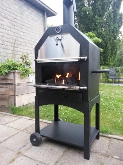 Merkloos MaxxGarden Pizza Oven - Smoker Barbecue Houtskool 45 X 65 X 158cm -Keukengrill 900x1200 8