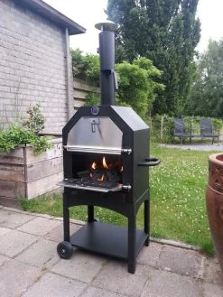 Merkloos MaxxGarden Pizza Oven - Smoker Barbecue Houtskool 45 X 65 X 158cm -Keukengrill 900x1200 9