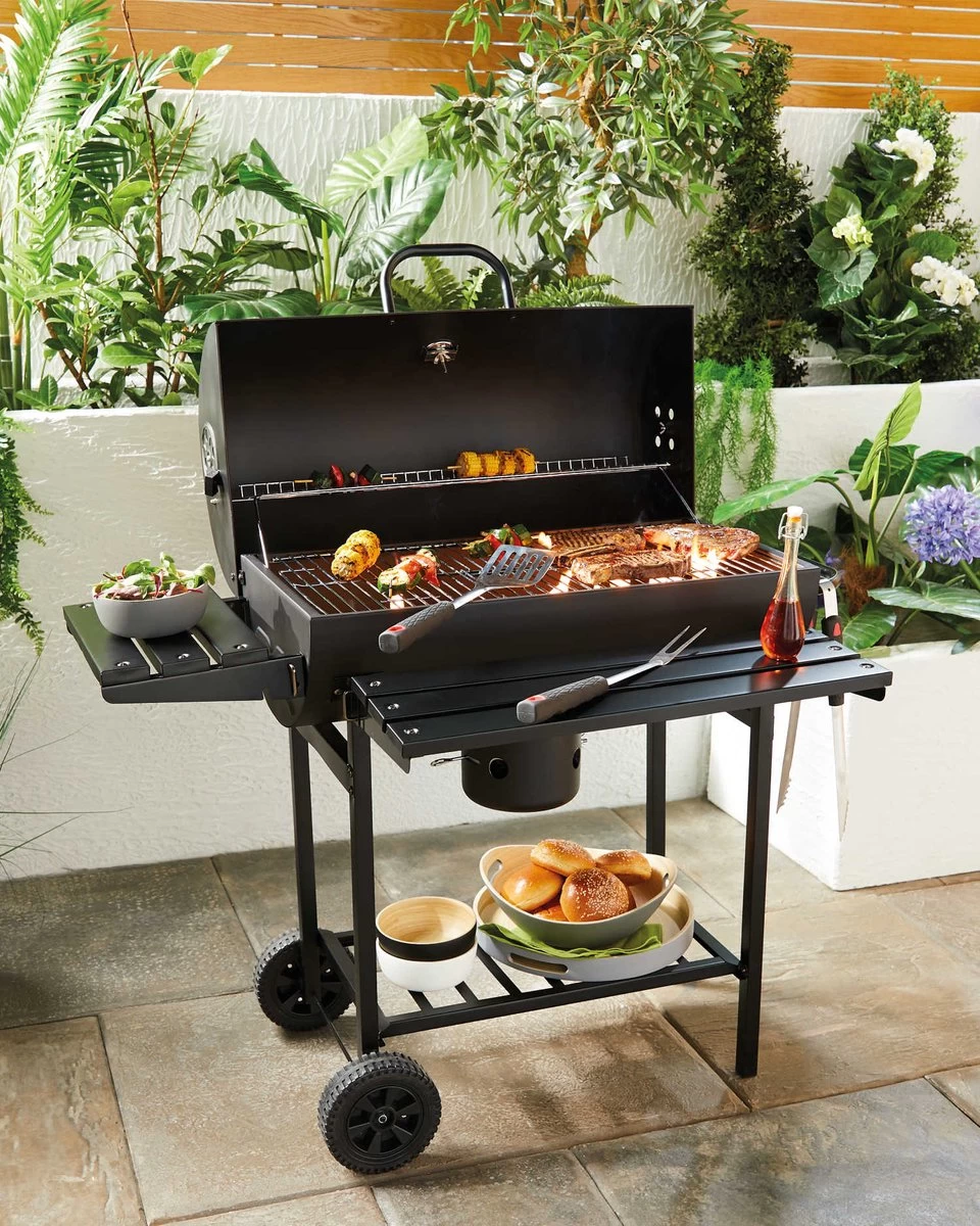 JAP Houtskoolbarbecue - Bbq Thermometer - 70 X 35 Cm - Zwart 5 JAP Houtskoolbarbecue - Bbq Thermometer - 70 X 35 Cm - Zwart - Afbeelding 5